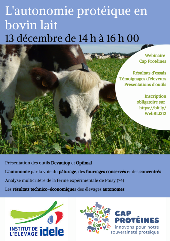 Webinaire Cap Protéines bovin lait 13 décembre 2022